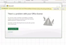 Your license isn’t genuine , There’s a problem with your Office license 2006 -2019 Office license
