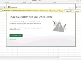 Your license isn’t genuine , There’s a problem with your Office license 2006 -2019 Office license