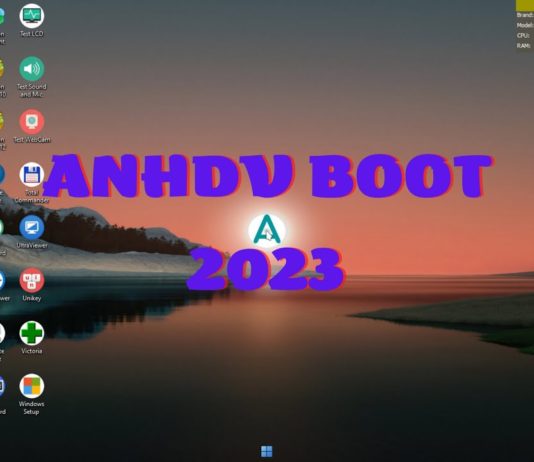 Tạo USB cứu hộ máy tính Anhdv Boot 2023