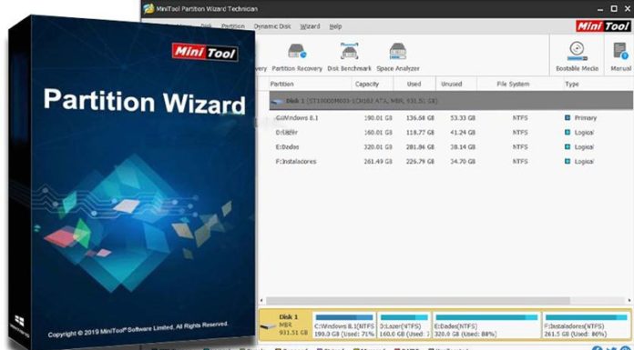 MiniTool Partition Wizard – Phần mềm chia ổ cứng dữ liệu
