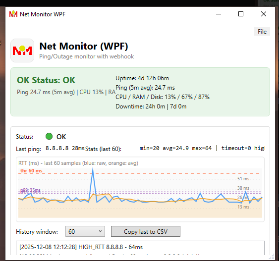 Net Monitor (WPF) – Phần mềm giám sát mạng realtime & gửi cảnh báo webhook thông minh 1 image 6